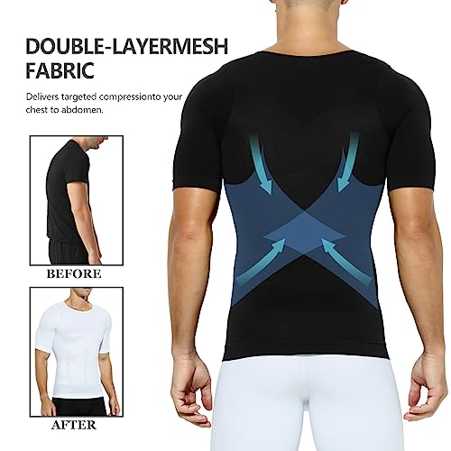 Casey Kevin Camiseta de Compresión para Hombre Camiseta de Manga Corta Secado Rápido Camisa Ropa Deportiva Body Shaper para Fitness Ejercicio Gimnasio