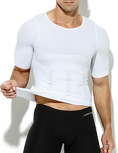 Casey Kevin Camiseta de Compresión para Hombre Camiseta de Manga Corta Secado Rápido Camisa Ropa Deportiva Body Shaper para Fitness Ejercicio Gimnasio