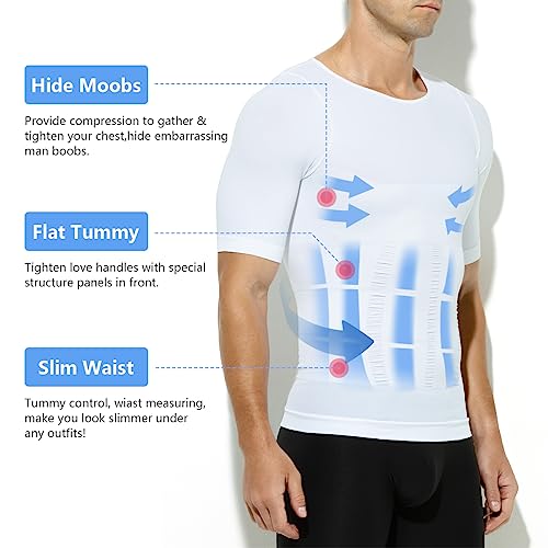 Casey Kevin Camiseta de Compresión para Hombre Camiseta de Manga Corta Secado Rápido Camisa Ropa Deportiva Body Shaper para Fitness Ejercicio Gimnasio