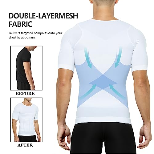 Casey Kevin Camiseta de Compresión para Hombre Camiseta de Manga Corta Secado Rápido Camisa Ropa Deportiva Body Shaper para Fitness Ejercicio Gimnasio