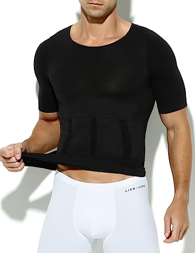 Casey Kevin Camiseta de Compresión para Hombre Camiseta de Manga Corta Secado Rápido Camisa Ropa Deportiva Body Shaper para Fitness Ejercicio Gimnasio