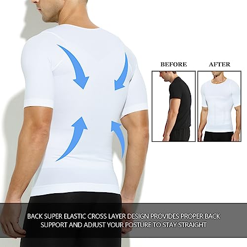 Casey Kevin Camiseta de Compresión para Hombre Camiseta de Manga Corta Secado Rápido Camisa Ropa Deportiva Body Shaper para Fitness Ejercicio Gimnasio