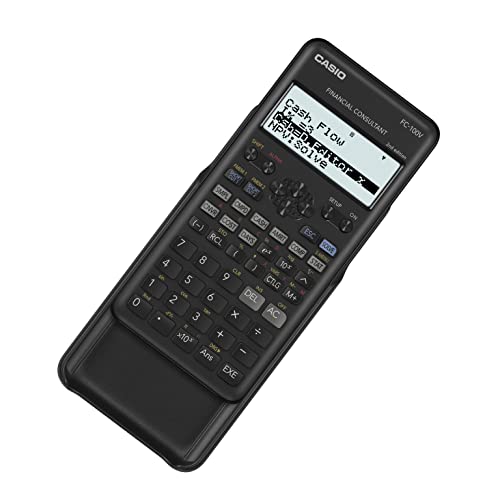 Casio FC-100V-2 Calculadora Financiera, 16,2 x 7,7 x 1,4 cm, Negro