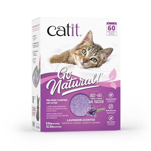 Catit Go Arena aglomerante para Gatos con Aroma a Lavanda 2 x 2,8 kg (5,6 kg)