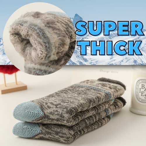 Caudblor Hombres Mujeres Pantuflas Antideslizantes Calcetines cálidos Calcetines de espesor Invierno Felpa Hüttenocken 1 Pares42-45