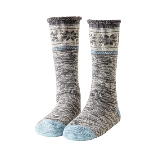 Caudblor Hombres Mujeres Pantuflas Antideslizantes Calcetines cálidos Calcetines de espesor Invierno Felpa Hüttenocken 1 Pares42-45