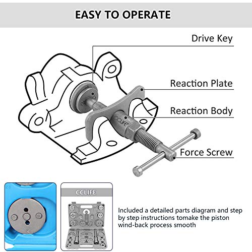CCLIFE 22 piezas Reposicionador de pistones de Freno