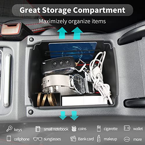 CDEFG para V W Golf 7 7.5 GTI GTE Caja de almacenamiento, Consola Central Apoyabrazos Caja del coche Interior Center Armrest Storage Box, Con Tapete Antideslizante Accesorios Interiores del coche