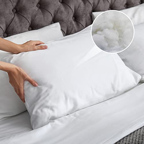 Cecotec Almohada Flow PureComfort 135 cm. Fibra con Tacto de Seda y Tratamiento Antiácaros y Antibacterias, Máximo Confort, Sensación de Firmeza Medio-Baja, Lavable