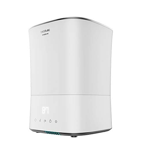 Cecotec Humidificador BreezeCare 3500 Warm. Depósito 5,5 litros, Humidificación 400 ml/h, Filtro cerámico, Cobertura hasta 35 m2, Autonomía hasta 22h, 3 Velocidades, Temporizador