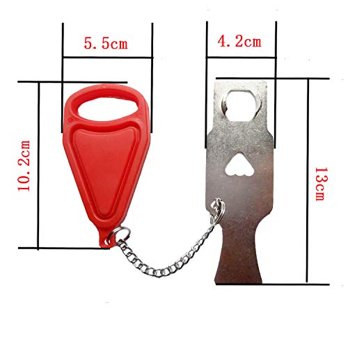 CENPEK 2 piezas de bloqueo de puerta portátil cerradura de viaje adicional seguridad y privacidad bloqueo de seguridad personal protección para viajes hogar, apartamento, hotel, motel (agujero único)