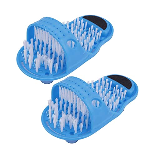 Cepillo para Pies de Ducha,Tianher 2 Piezas Cepillo para Limpiar los Pies con Copa de Succión Baño Chanclas Limpiador para Masaje Adherirse al Suelo Ducha Spa Masaje