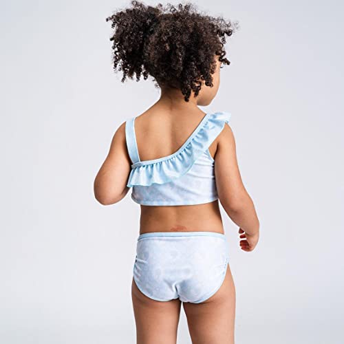 CERDÁ LIFE'S LITTLE MOMENTS Bikinis Infantiles para Niña Fabricados 85% y en Elastano al 15% con Forro 100% Poliéster y Personajes de Frozen 2 | Licencia Oficial-Disney, Azul Claro, 4 años para Niñas