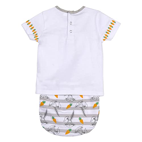 CERDÁ LIFE'S LITTLE MOMENTS - Conjunto Veraniego de 2 Piezas Compuesto por Ranitas Bebe Niño y Camisetas para Bebe de Manga Corta | Fabricado en algodón 100% con los Personajes de Looney Tunes