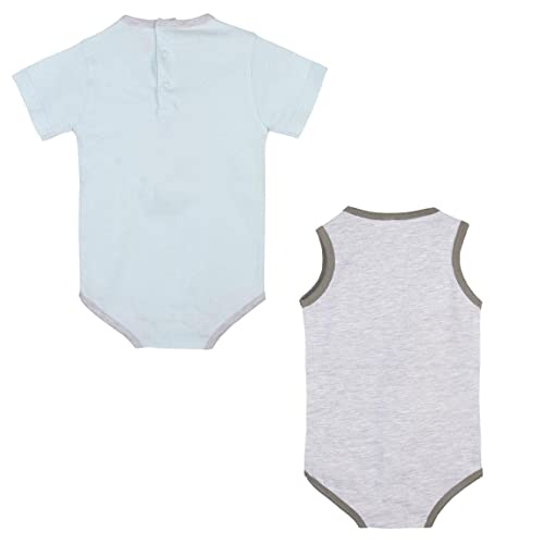 CERDÁ LIFE'S LITTLE MOMENTS Pack de 2 Body Niño de Verano | Ropa de Bebe de Algodón 100% de Capitan America y Hulk-Licencia Oficial Marvel, Azul, 24 Meses para Bebés