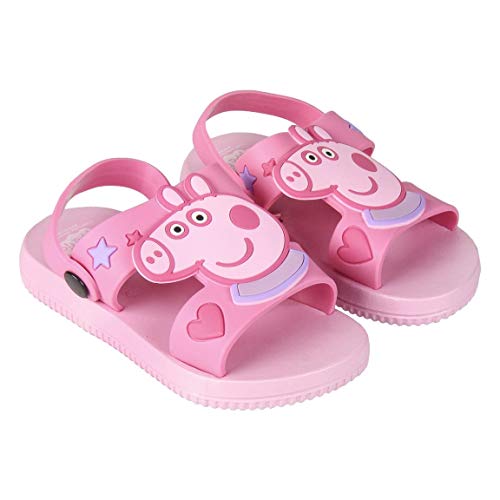 CERDÁ LIFE'S LITTLE MOMENTS, Sandalia de Playa de Peppa con Licencia Oficial Nickelodeon Niñas, Rosa, 27 EU