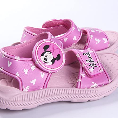 CERDÁ LIFE'S LITTLE MOMENTS, Sandalias Playa Niña Fabricada EVA y Estampadas con Personajes 3D de Minnie | Chanclas de Goma, Rosa, 24 EU