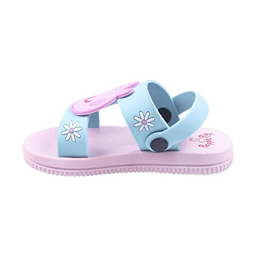 CERDÁ LIFE'S LITTLE MOMENTS, Sandalias Playa para Niña Fabricada en PVC y Estampadas con Personajes de Peppa Pig | Chanclas de Goma con Sujección al Talón-Licencia Oficial Hasbro, Rosa, 24 EU