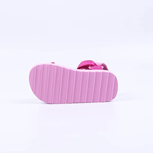 CERDÁ LIFE'S LITTLE MOMENTS - Sandalias Playa Velcro para Niña Fabricada en Poliéster y Estampadas con Personajes de Princess, Chanclas de Goma con Sujección al Talón, Rosa, 27 EU