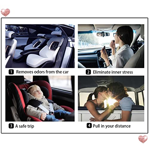 CGEAMDY 2 Piezas Clip De Aromaterapia Para Coche, Clip De Ventilación De Aromaterapia En Forma De Corazón, Ambientador para Coche, Decoración Interior de Coche Para Niñas Mujeres (Rosado)