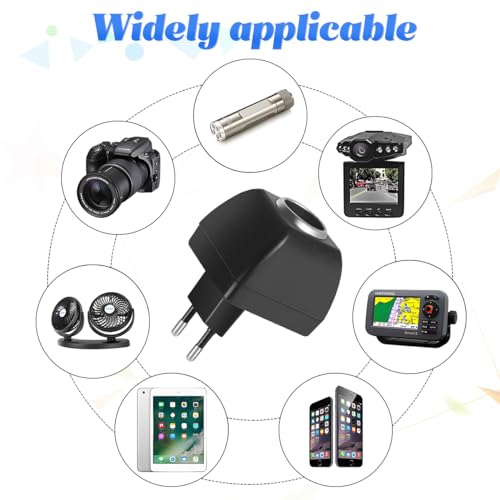 CGEAMDY Adaptador Fuente Alimentación del Inversor Coche, Encendedor De Cigarrillos Inversor para Electrónica, Adaptador Corriente 220V a 12V Enchufe para Mechero, Convertidor Corriente para Coche