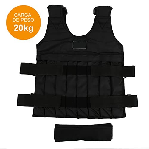 Chaleco Con Peso Ajustable, Chaleco Con Peso Para Mujeres Y Hombres, Chaqueta Con Peso De 44 Lb/20 Kg Para Correr, 60×42CM, Entrenamiento De Fuerza, Resistencia, Fitness (pesos NO Incluidos)