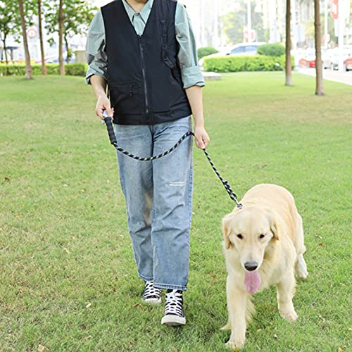 Chaleco De Adiestrador De Perros, Chaleco De Entrenamiento para Perros, Chaleco De Entrenamiento para Mascotas Negro con Múltiples Bolsillos, Chaleco De Pesca Duradero para Hombres, Mujeres