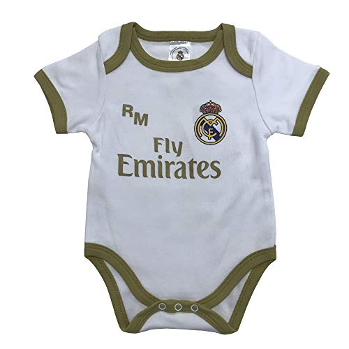 Champion's City Real Madrid FC Body Niños - Producto Oficial Primera equipación 2019/2020 - Personalizable - Nombre