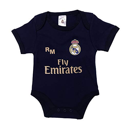 Champion's City Real Madrid FC Body Niños - Producto Oficial Primera equipación 2019/2020 - Personalizable - Nombre