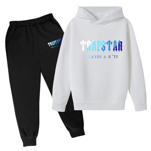 Chándal Niño 14 Años Trapstar Chandal Niños Otoño Invierno Sudadera con Capucha y Jogger Pantalones Niños Conjunto de Ropa Deportiva para 3-14 Años Conjunto De Chandal Hombre Chandal Niño Trapstar