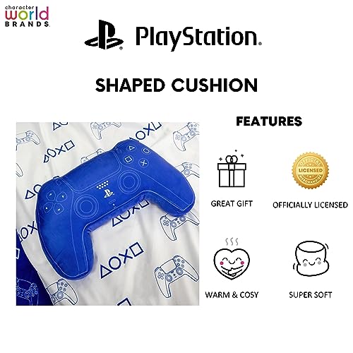 Character World Almohada con Forma de Controlador de Playstation con Licencia Oficial de Playstation, diseño de teléfono, Almohada con Forma de Felpa, decoración de Dormitorio o Juegos