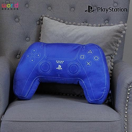 Character World Almohada con Forma de Controlador de Playstation con Licencia Oficial de Playstation, diseño de teléfono, Almohada con Forma de Felpa, decoración de Dormitorio o Juegos