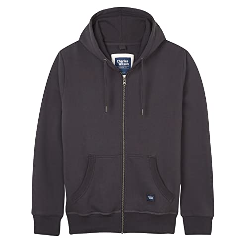 Charles Wilson Sudadera con Cremallera Completa con Capucha Peso Intermedio (XL, Deep Navy (0822))