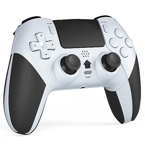 CHEREEKI Mando para PS4, Mandos inalámbricos para PS-4/ PS-4 Pro/PS-4 Slim con Doble Vibración, Giroscópico, Turbo, Touchpad y Conector de Audio