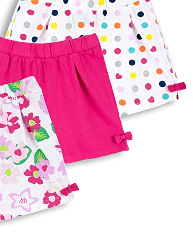 Chicco Pack pantalones cortos en algodòn, Pantalones Niñas, Fucsia, 18 meses (pack de 3)