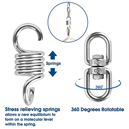 Chihee Suspensión de la Hamaca del Acero Inoxidable de para el Haz de Madera Resistente Capacidad 200Kg Planta Colgante de la Silla de oscilación de la Hamaca