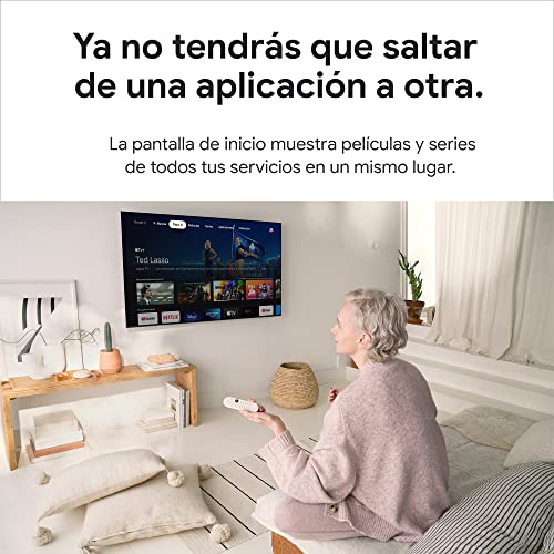 Chromecast con Google TV (HD) - Reproduce contenido en streaming en el televisor con el mando de control por voz - Películas, series en HD