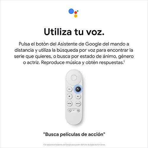 Chromecast con Google TV (HD) - Reproduce contenido en streaming en el televisor con el mando de control por voz - Películas, series en HD