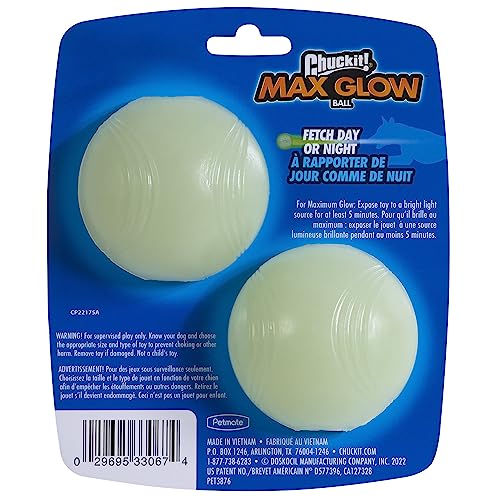 Chuckit Juguetes Para Morder Para Perros Max Glow Medium 2 Pcs