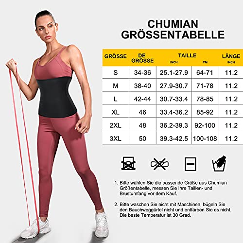 Chumian Faja Reductora Mujer Adelgazante Cinturón Reductora Fitness Neopreno Abdominal Adelgazar Shapewear Deporte Sudar Entrenamiento Faja Cintura