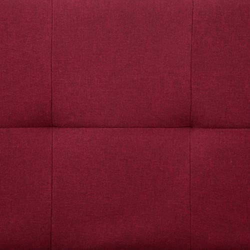 Chusui Sofa Bed with Two Pillows, Sofa Cama, Sofá Chaise Longue, Sofá De Salon, Wine Red Polyester