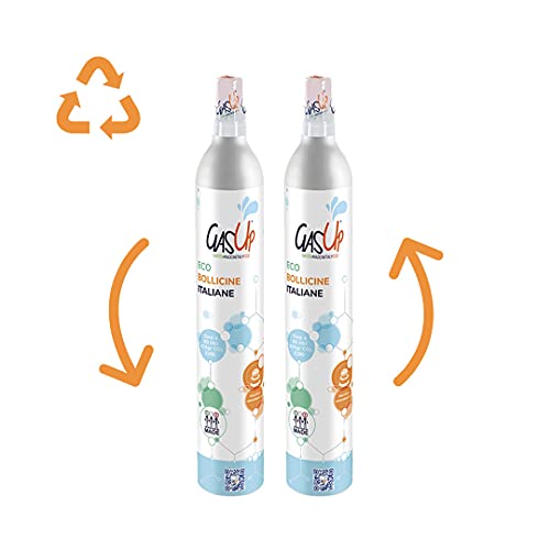 Cilindro CO2, 60 lt. GasUp. Recargable en la plataforma SCYSE. (Compatible con gasificadoras GasUp, Philips, Sodastream,Aarke)