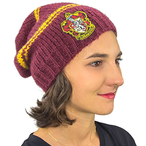 CINEREPLICAS - Harry Potter - Gorro Caído - Licencia Oficial - Casa Gryffindor - Rojo Burdeos