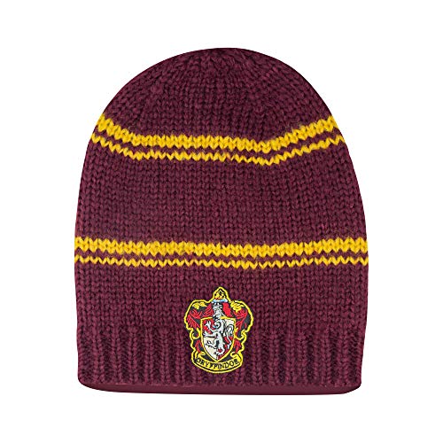 CINEREPLICAS - Harry Potter - Gorro Caído - Licencia Oficial - Casa Gryffindor - Rojo Burdeos