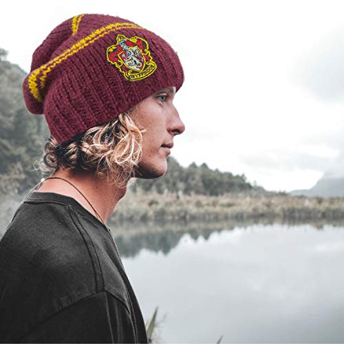 CINEREPLICAS - Harry Potter - Gorro Caído - Licencia Oficial - Casa Gryffindor - Rojo Burdeos