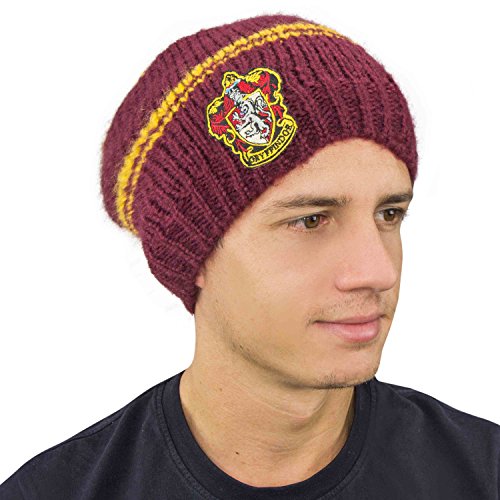 CINEREPLICAS - Harry Potter - Gorro Caído - Licencia Oficial - Casa Gryffindor - Rojo Burdeos