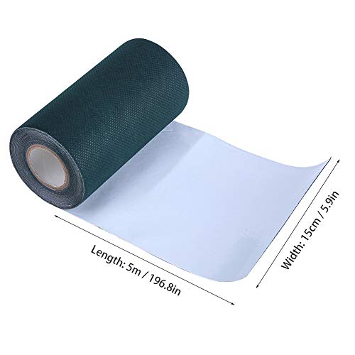 Cinta Adhesiva para Césped Artificial, 196.85” x 5.91“ Césped Artificial Cinta Verde para Césped con Fuerte Adherencia, para Cesped Sintético Fijación, para Conexión de Alfombra de Césped Artificial