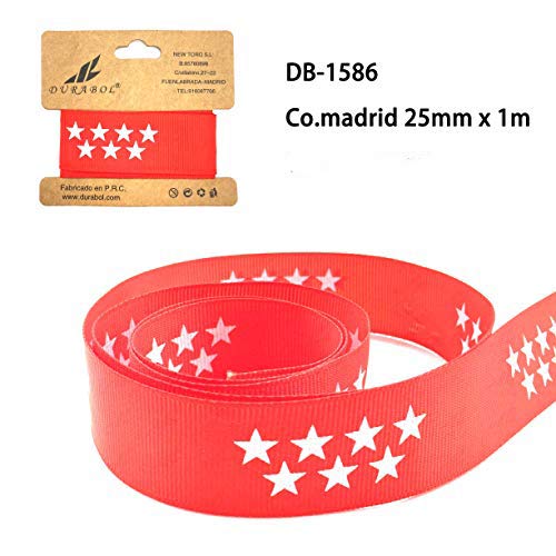 Cinta Bandera Comunidad Madrid 1m x 25mm