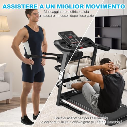 Cinta de correr plegable eléctrica de 120 kg, fitness cinta de correr eléctrica económica, 12 modos de fitness, rodamiento de 120 kg, doble altavoz, bluetooth