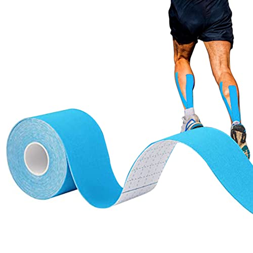 Cinta Kinesiología Tape, Venda Neuromuscular Adhesiva, Alivio Dolor Muscular, Elásticas, Impermeable, Vendaje Kinesiológico, Apto Para Múltiples Zonas, Rollo, 2.5cmx5m, Azul